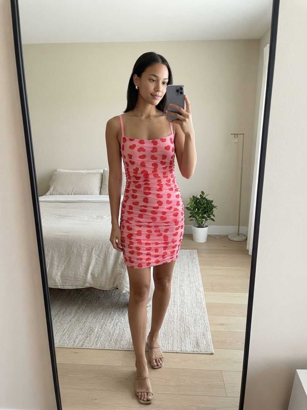 Sugar Thrillz DollsKill RISE AND FALL MESH DRESS - PINK/RED Sz M